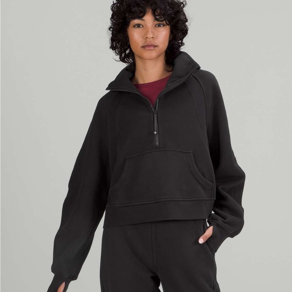 *FLAWED* Lululemon Scuba Oversized Funnel Neck SweatShirt in Black - XS/S - Picture 1 of 6